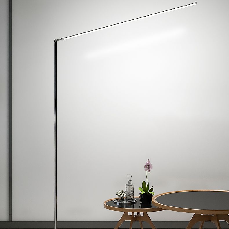 Luce al pavimento a LED a forma di linea Simplicità in alluminio Cromo di stand up per studio