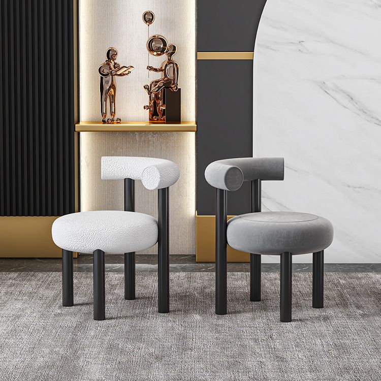 Silla de comedor moderna de seta redonda de 30 "h Silla lateral de comedor abierta para restaurante para restaurante