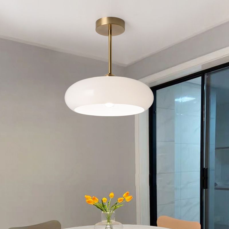 Nordic Ceiling Light Dome Flush Mount Ceiling Light Fixture with Glass Shade