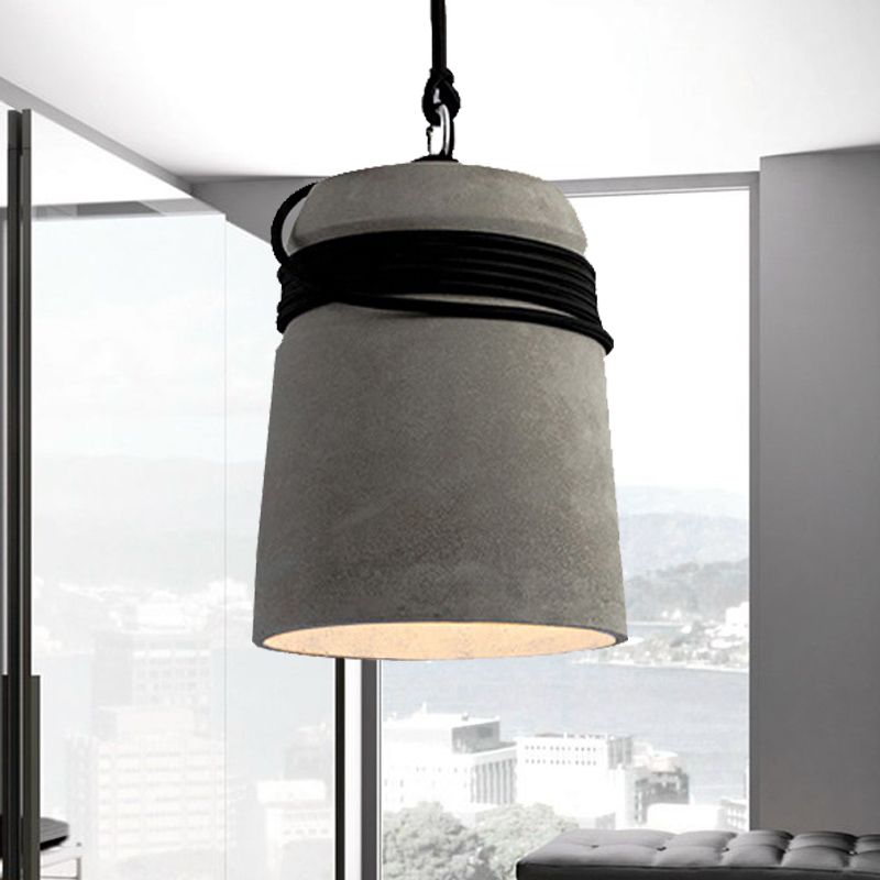 Black/Grey/Beige Finitura Sospensione Assunzione Sospensione Stile Industriale Cemento 1 Tavolo da pranzo Luce Luce a sospensione con corda