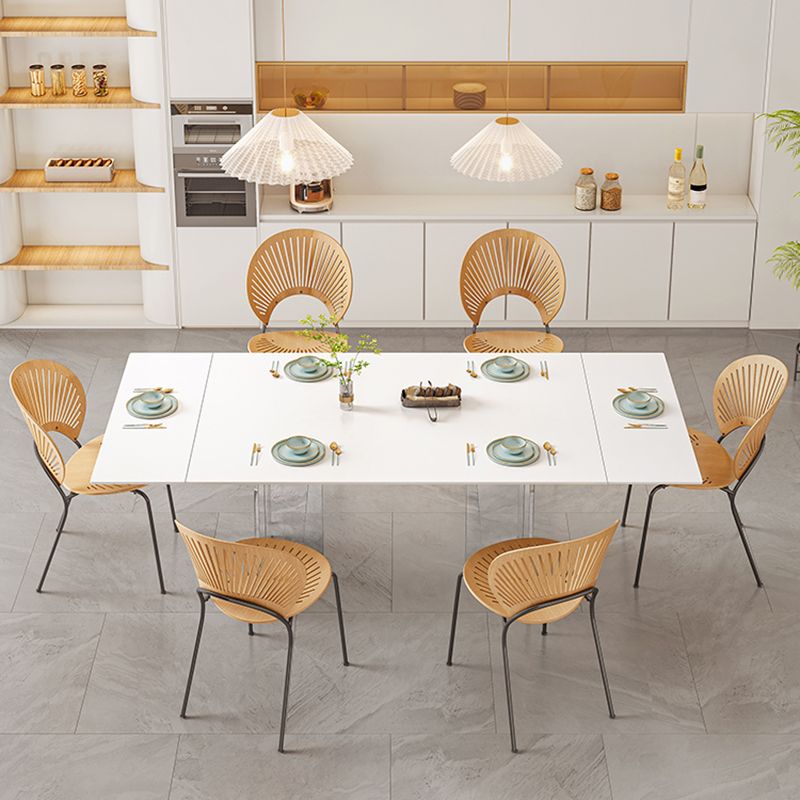 Modern 1/4/5/7 Pieces Furniture Space-Saving Design Rectangle Stone Dining Set