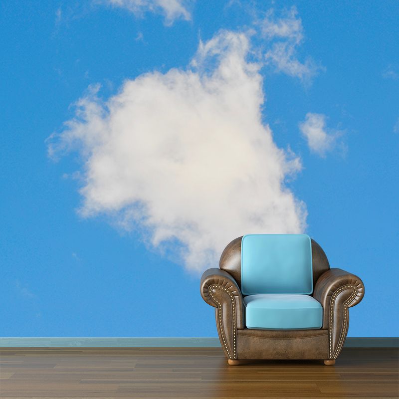 Sky View Minimalist Wall Covering for Living Room, Customized Size Available