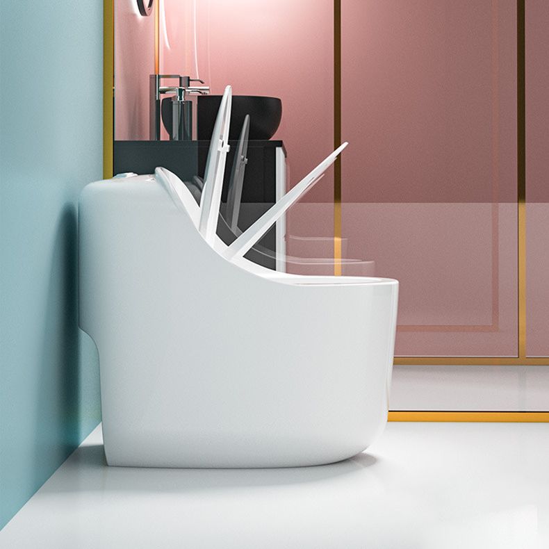 Modern White Siphon Jet Urine Toilet Wall Hung Toilet Bowl with Toilet Seat