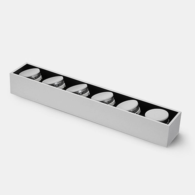 Plafonnier LED de forme rectangulaire, Style Simple et moderne en aluminium, 6 lumières encastrées pour le salon