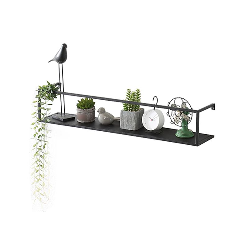 Industrial Style Metal Bookcase Wall Mounted Rectangular Shelves