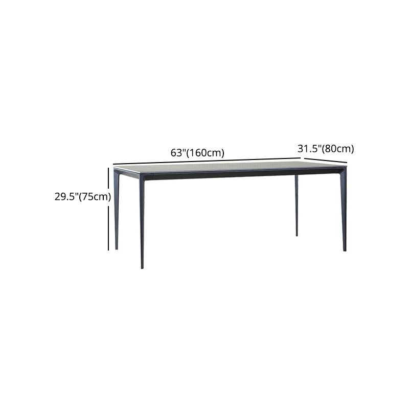 Modern 1/3/4/7 Pieces Dining Set Rectangle Sintered Stone Dining Table Set