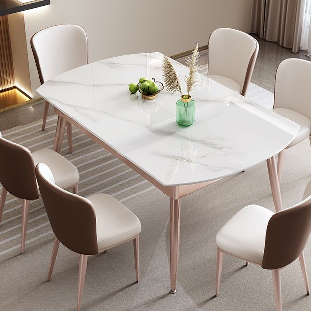 Glam Foldable Stone Dining Room Stainless Steel Base for Dining Room