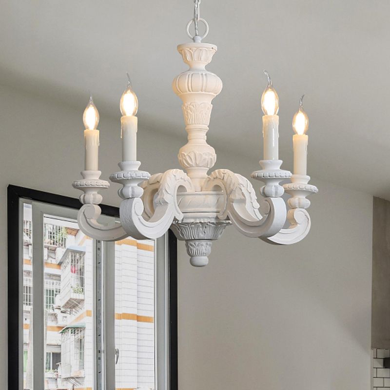 Cougie d'éclairage de lustre en bois Rustique suspendu pour le salon