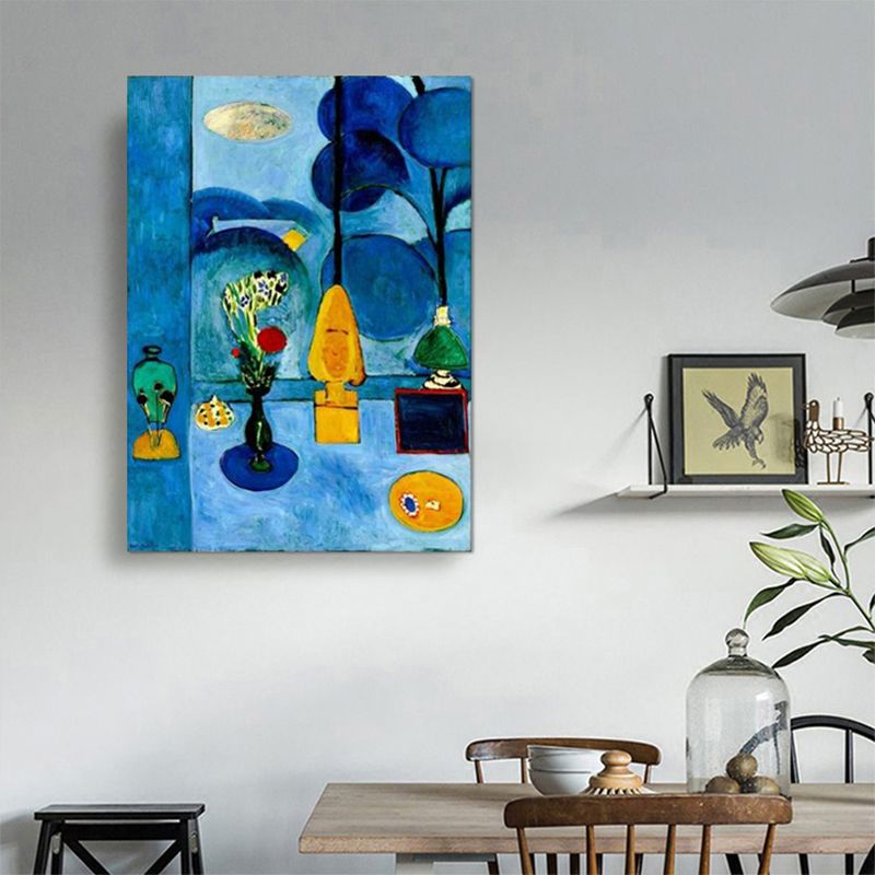 Blue Childrens Art Canvas Print Henri Matisse Pot Painting Wall Decor for Kids Room