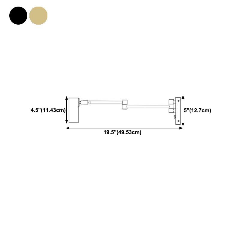 Modern Style Curved Arm Shape Wall Sconce Ceramic 1 Sconce Light in Gold / Black