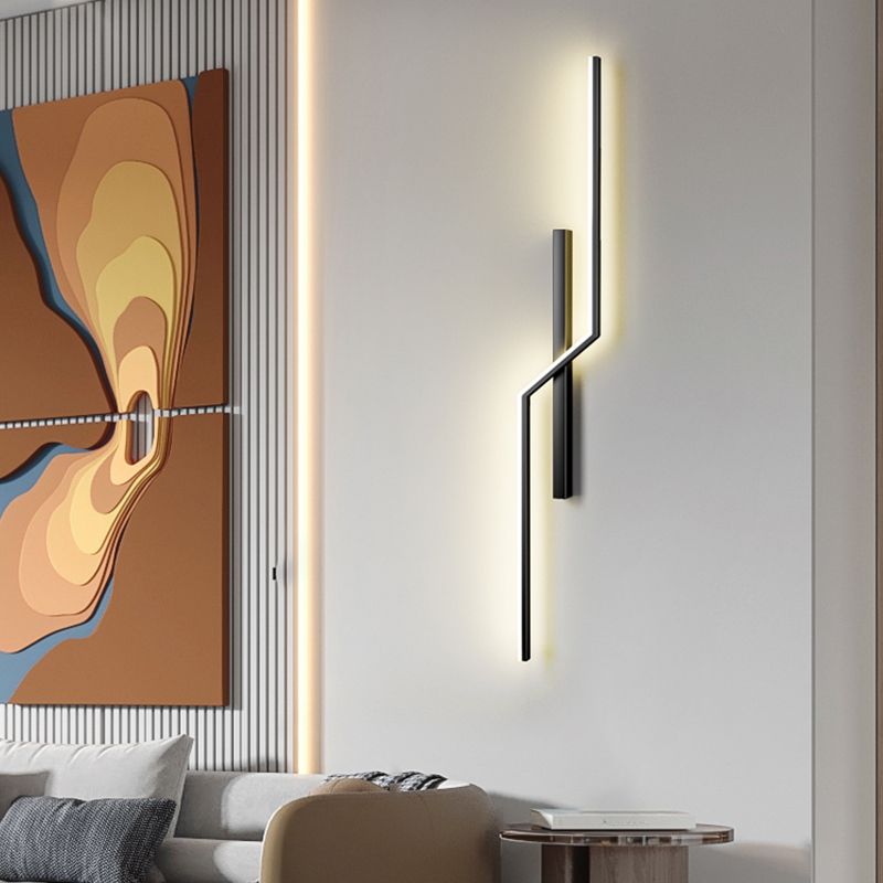 Minimalist Style Aluminum Wall Light Linear LED Wall Sconce for Living Room