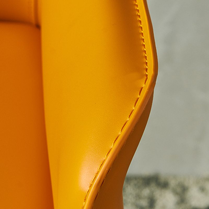 Modern Style Upholstered Dining Chair Faux Leather Dining Armchair