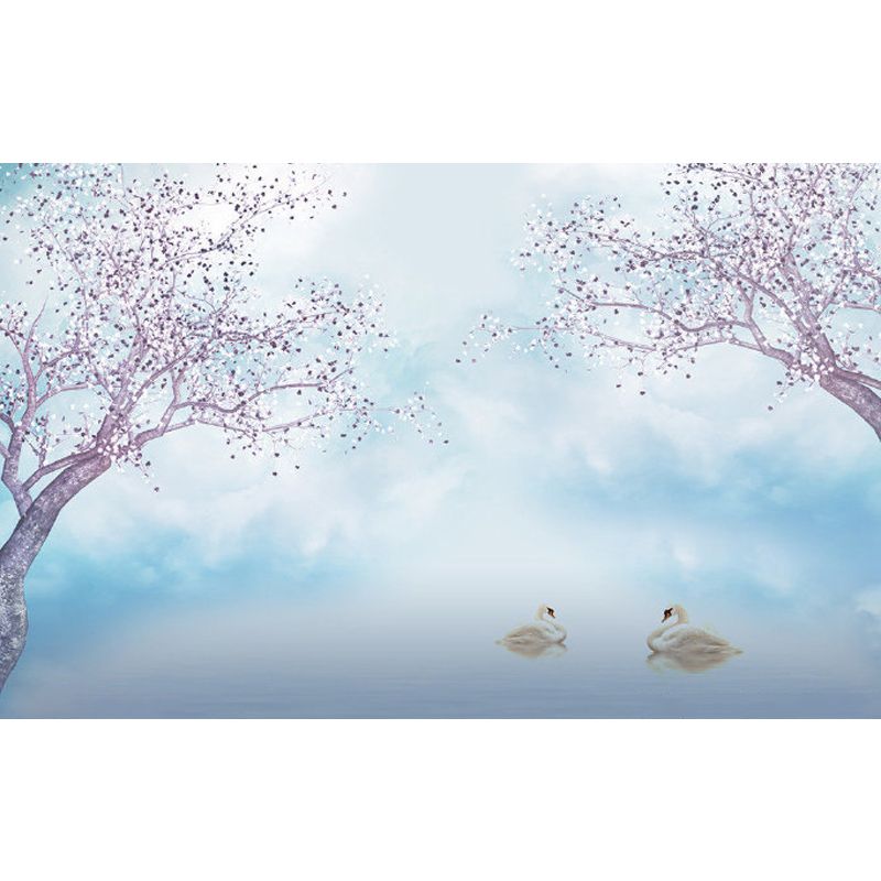 Non-Woven Decorative Wall Mural Modern Cartoon Animals Wall Covering for Living Room