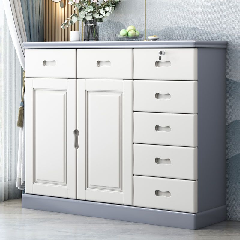 Solid Wood 1/2 - Door Accent Cabinet Mid Century 15.7" D Storage Cabinet with Drawers