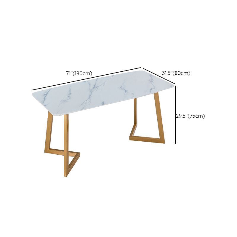 1/5 Pieces Nordic Dining Set Rectangle Stone Dining Table for Dining Room
