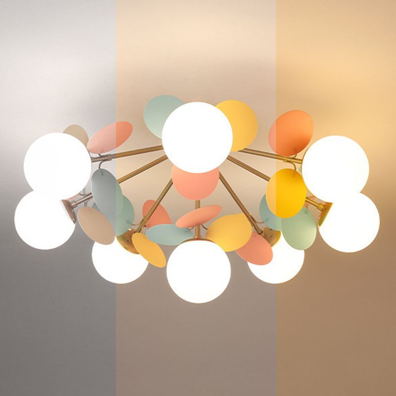 Burbujas de la sala de estar del techo montado en el techo de vidrio semi iluminación de semi montura