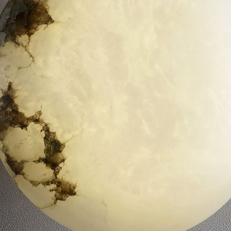 Round Shape Metal Vanity Light Modern Style 1 Light Vanity Light Fixture in Gold