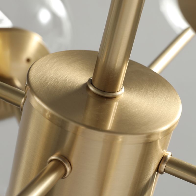 Metal Ceiling Hanging Lights Modernist Chandelier Light Fixture with Glass Shade