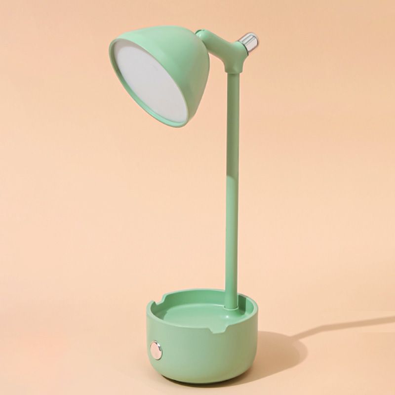 Plastic Bowl Shade Study Lamp Macaron Style Adjustable LED Night Table Light