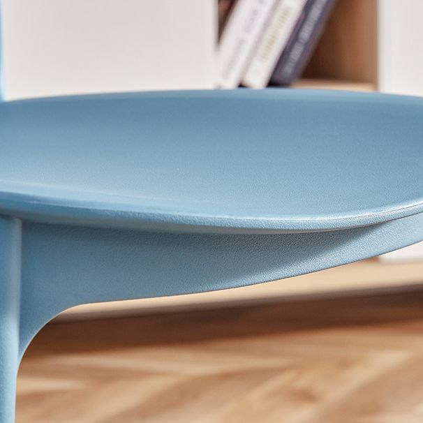 Contemporary Plastic Dining Chair Open Back Dining Side Chair for Kitchen