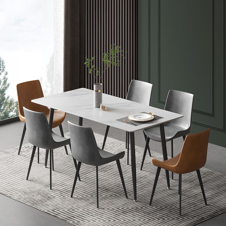 Rectangle Stone Dining Table Contemporary Dining Table for Dining Room