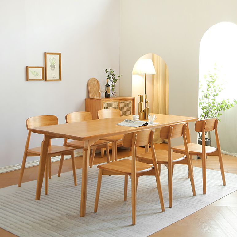 Modern 1/3/5/7 Pieces Dining Set Rectangle Pine Wood Dining Table for Dining Room