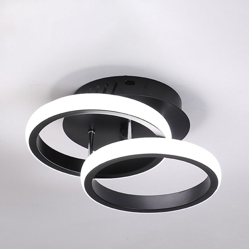 Modern Style Geometry Shade Ceiling Light Metal 2 Headed Ceiling Light for Restaurant