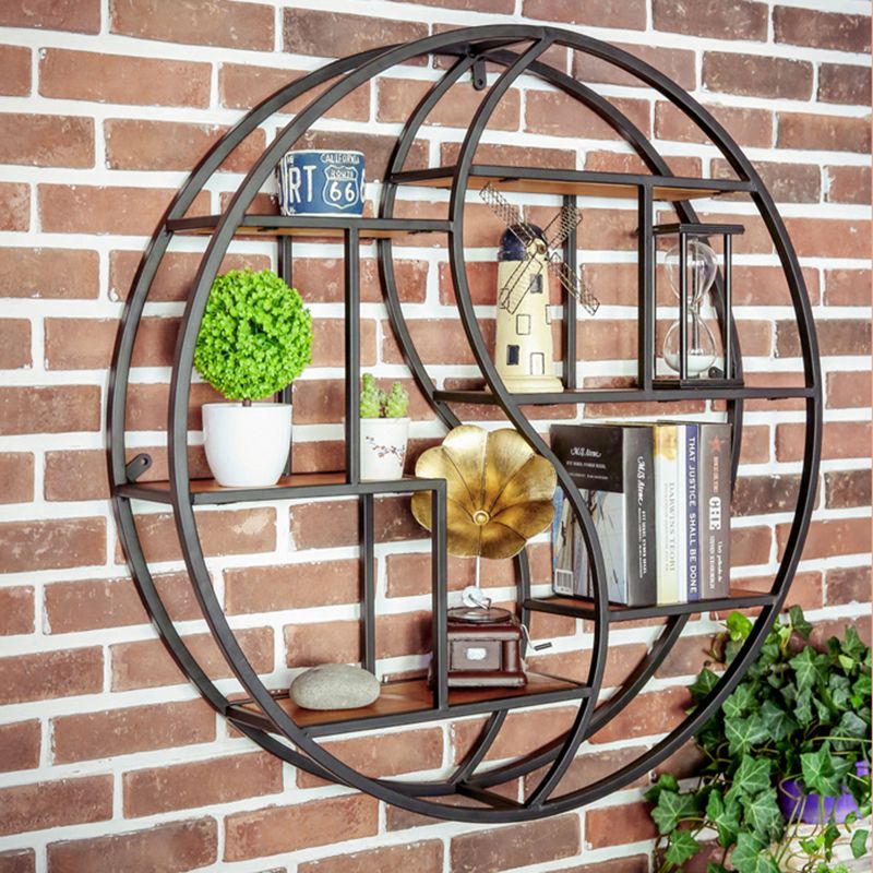 Modern Iron Floating Bookshelf Living Room 7.87" W Book Shelf