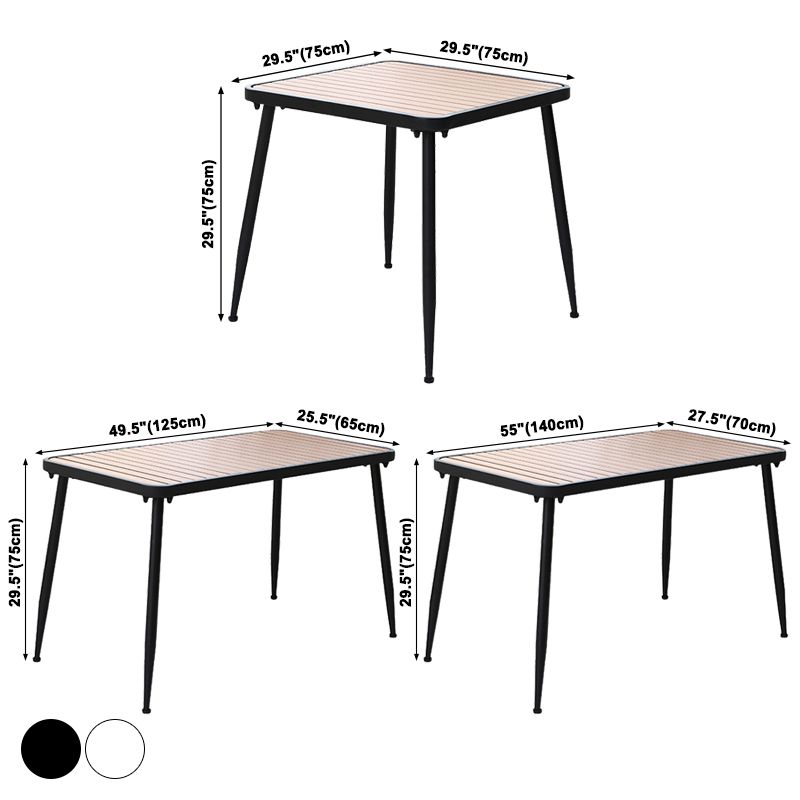 Mesa de comedor industrial 4 mesa base de metal para la cena de cocina en casa