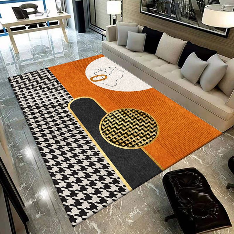 Modern Geometric Rug Carpet Stain Resistant Rug for Living Room