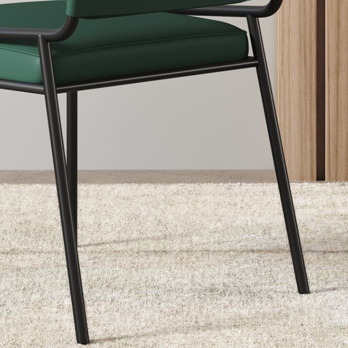 Modern Style Leather Open Back Upholstered Home Dining Side Chair