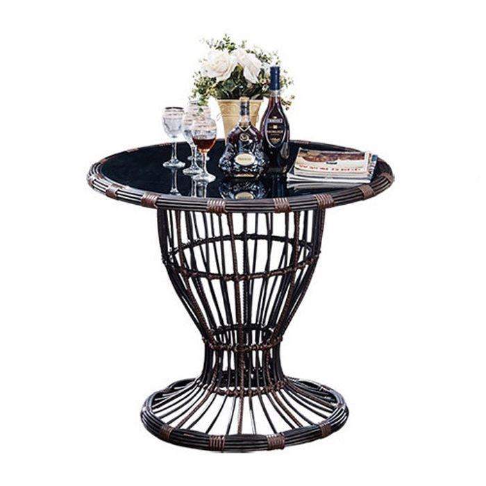 Modern Tempered Glass Dining Table Set 1/2/4/5 Pieces Dining Table Set for Outdoor