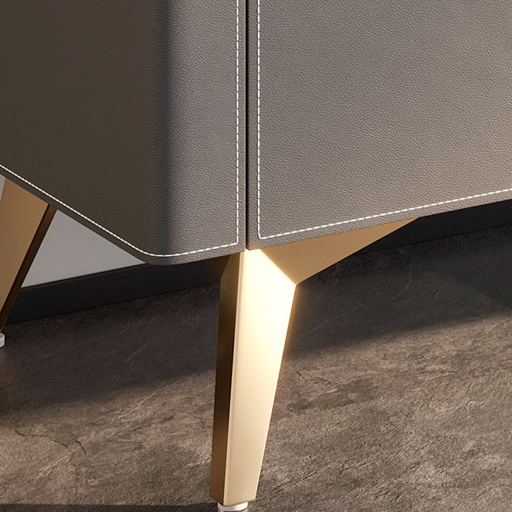 Contemporary With Drawer Metallic Bedroom Lighted Mirror Dressing Table
