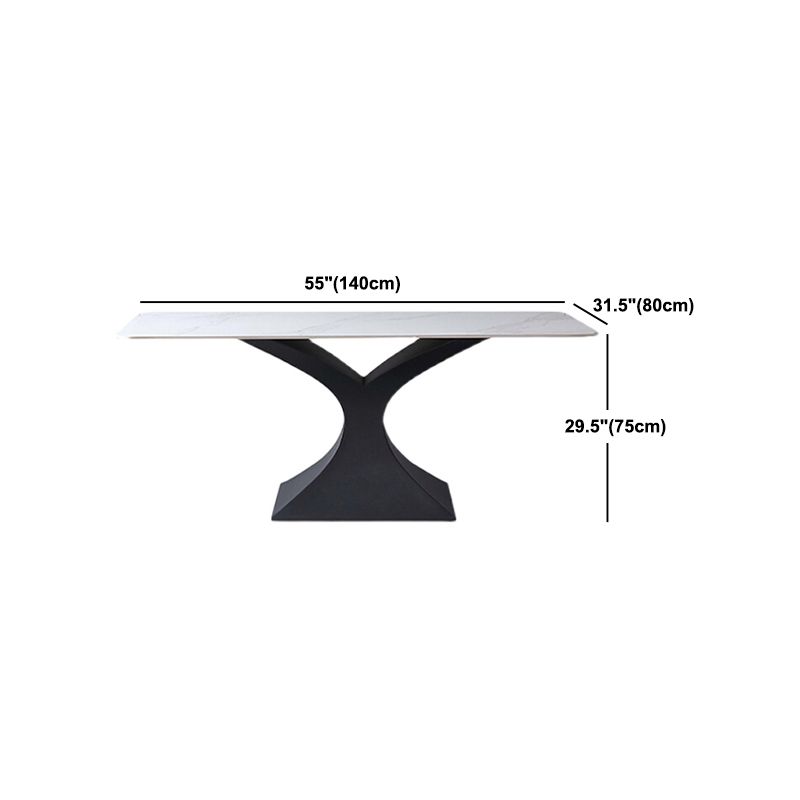 Modern Sintered Stone Top Dining Set Rectangle 1/2/5/7 Pieces Dining Room Table Set