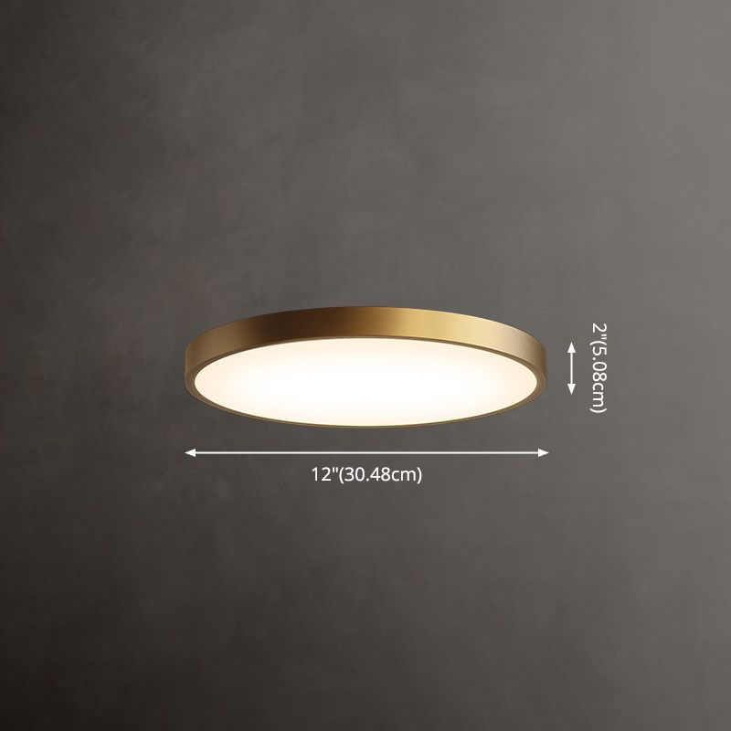 Minimalisme LED Plafond Opgezette Licht Cirkel Metaal Flush Mount Lamp voor Slaapkamer