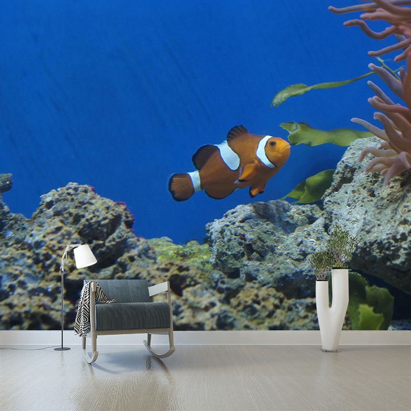 Seabed Wall Mural Wallpaper Tropical Beach Style Mildew Resistant for Living Room