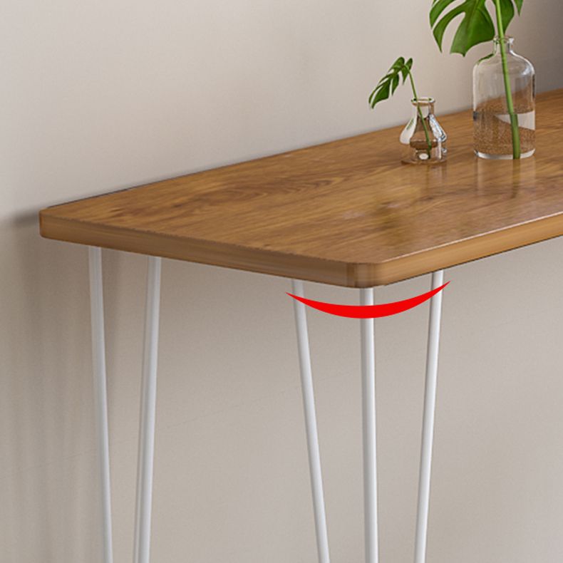 Wood Bar Dining Table Modern Rectangle Bar Table with Four Legs base for Dining Room