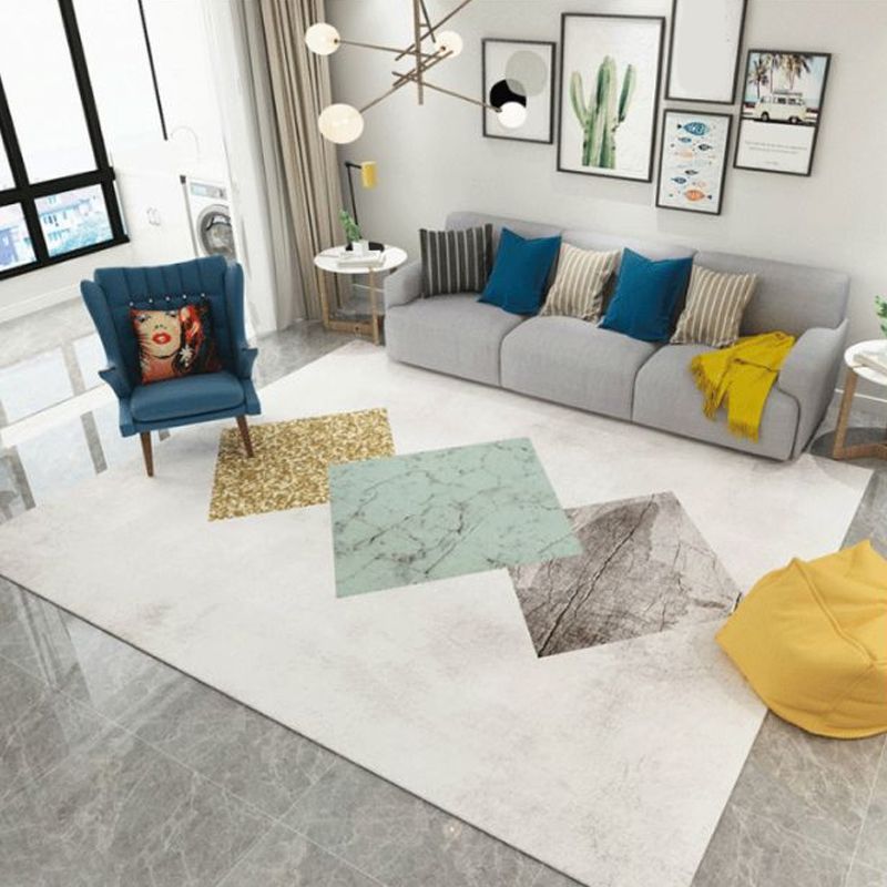 Eenvoud geometrisch print tapijt tapijt multi-colour polypropyleen gebied tapijt anti-slip machine wasbaar binnen tapijt voor salon