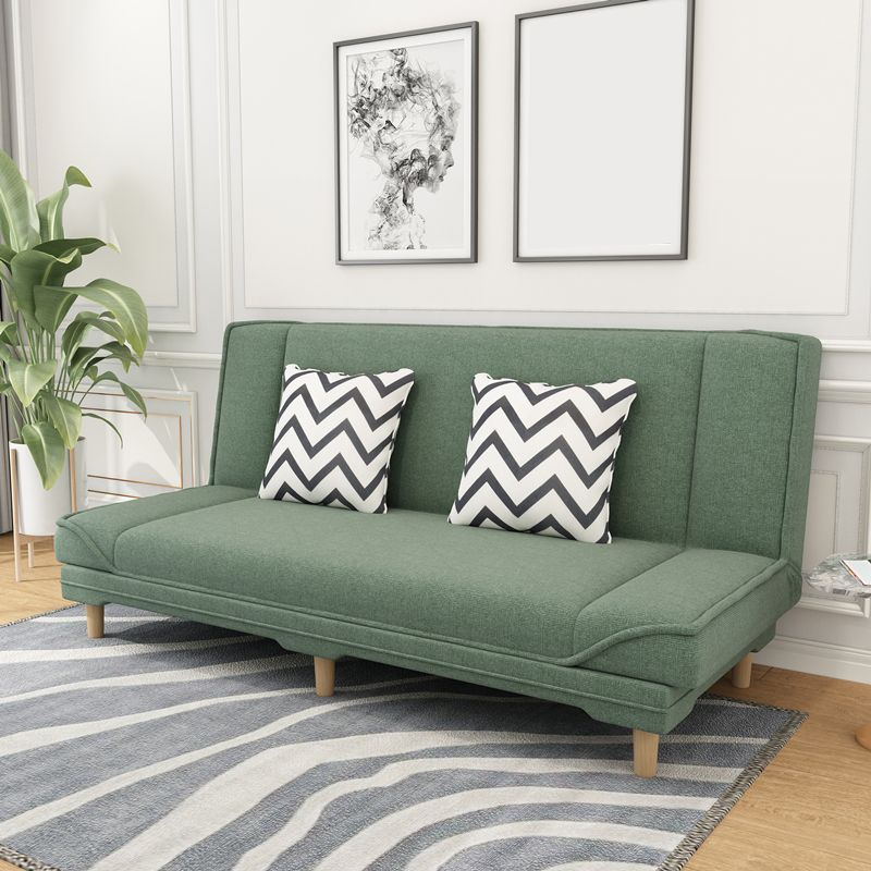 Contemporary Linen Armless Standard Sofa Bed Dual Purpose Sofa for Living Room