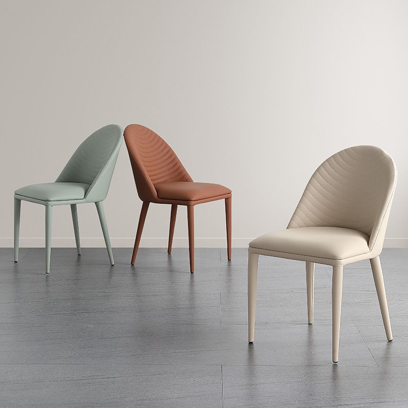 Glam Style Side Chair Leather Dining Side Chair for Dining Room
