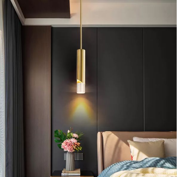 Tubi moderni in stile minimalista a pendente di illuminazione lampada a soffitto acrilico per soggiorno