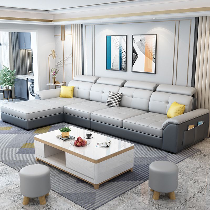 Nordic Style Sofa Bed Latex/sponge Seat Filling Imitation Leather Sofa