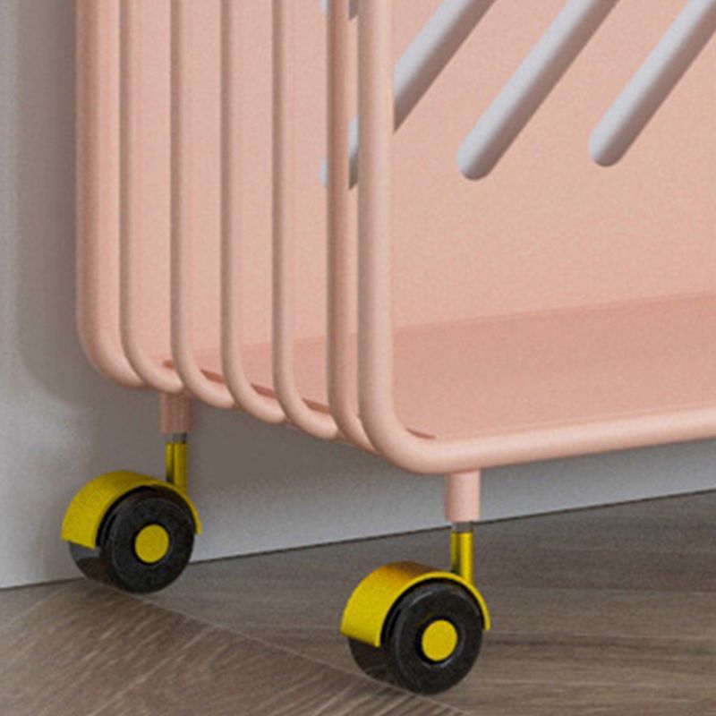 Scandinavian Metal Bookcase Standard Closed Back Bookshelf with Shelves