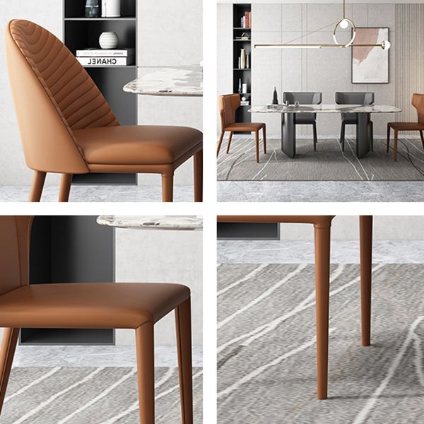 Contemporary 1/4/5/7 Pieces Dining Set with Sintered Stone Dining Table for Restaurant