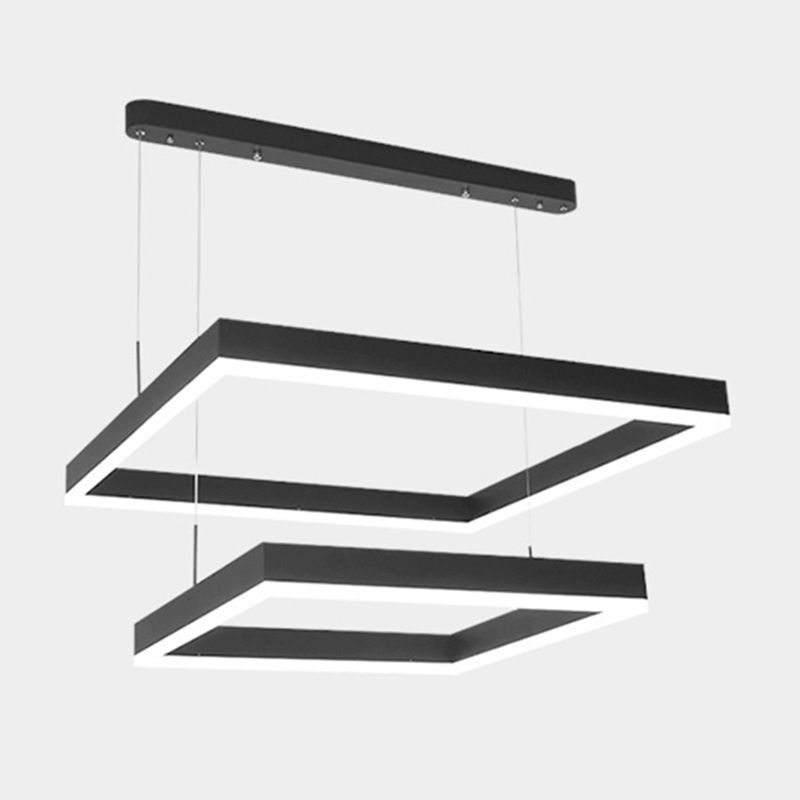 Contemporary LED Chandelier Light Fixtures Restaurant Metal Hanging Chandelier