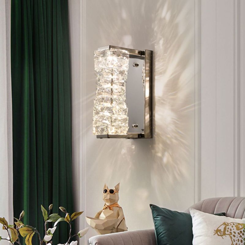 Postmodern Crystal Wall Light Geometric Shape Wall Sconce Lamp for Living Room