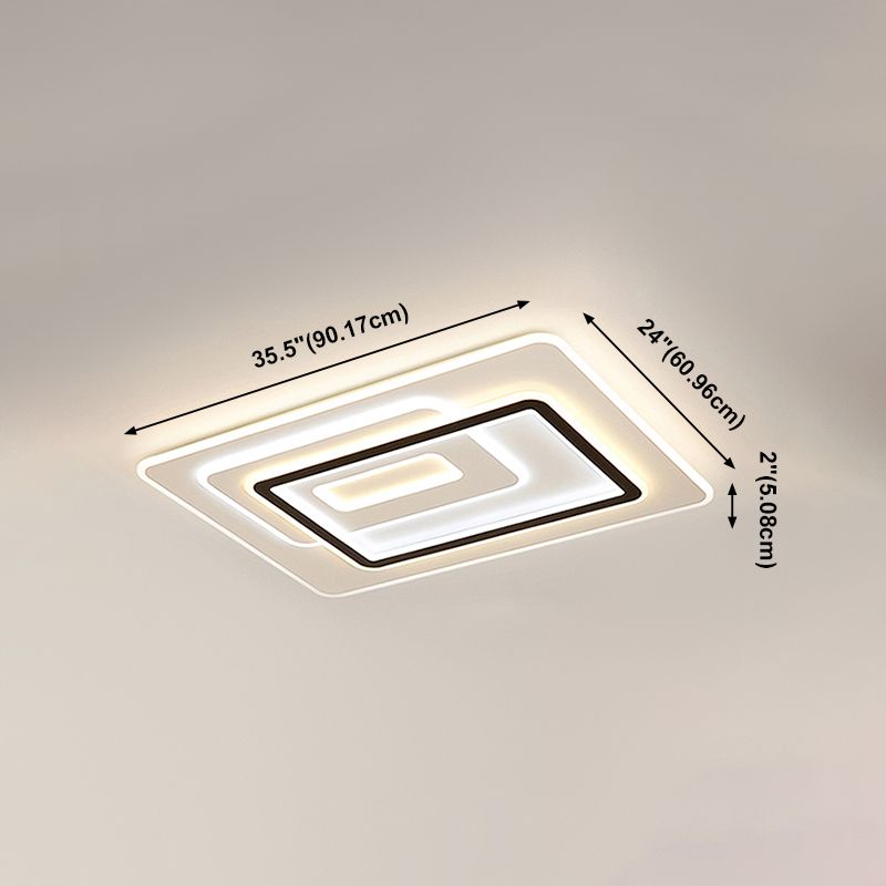 Plafonnier LED en forme de géométrie, moderne, en fer, 3 lumières, montage encastré, pour chambre à coucher