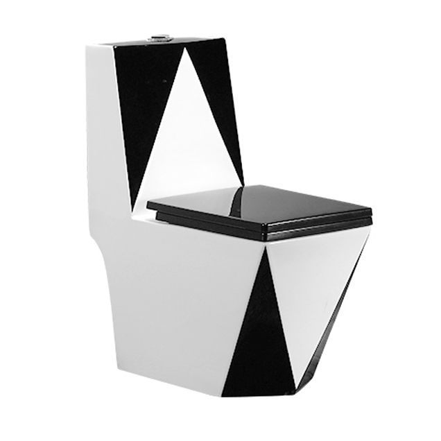 Skirted Traditional Toilet Floor Mount One-Piece Toilet with Slow Close Seat