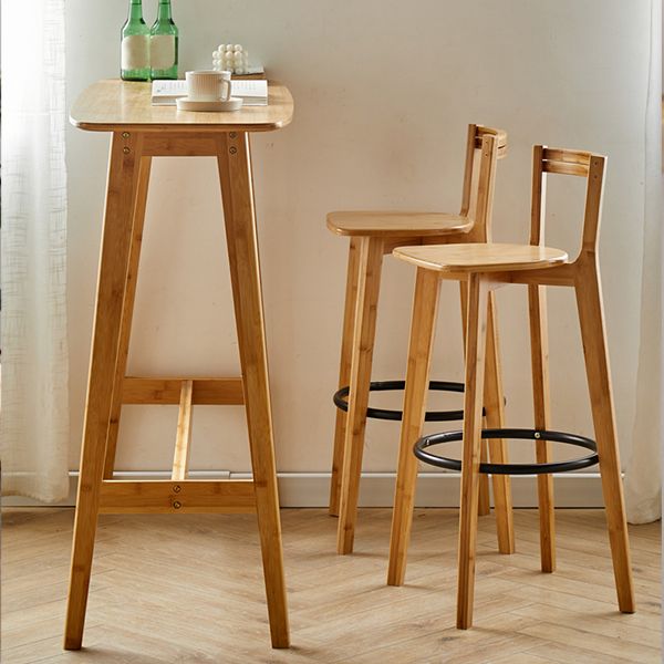 Modena Rectangular Pub Table Set 1/2/3 Pieces Wooden Counter Table with High Stools