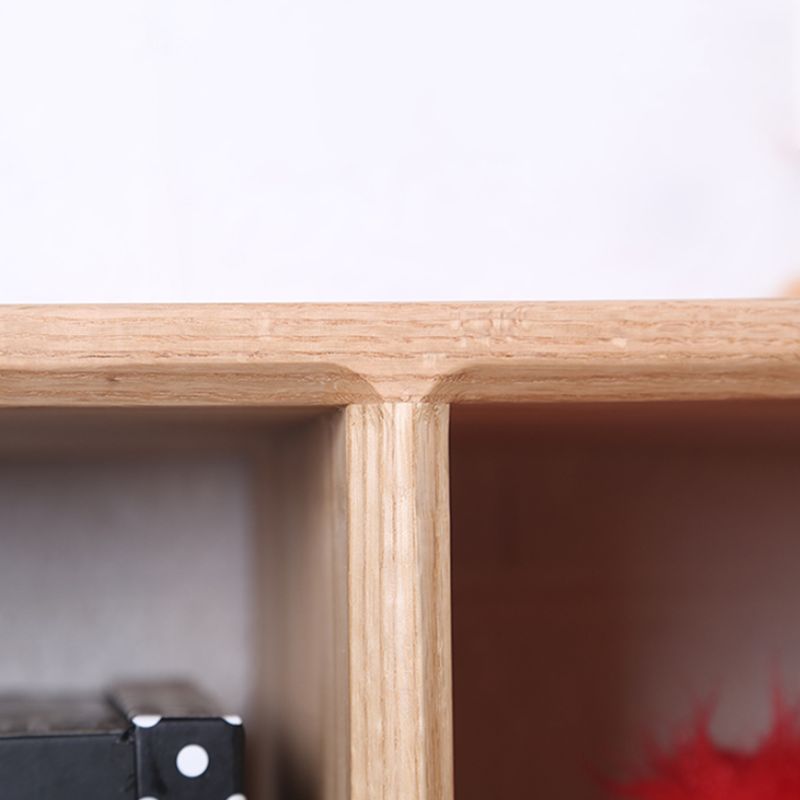 Contemporary Open Back Bookshelf Wooden Bookcase with Shelves